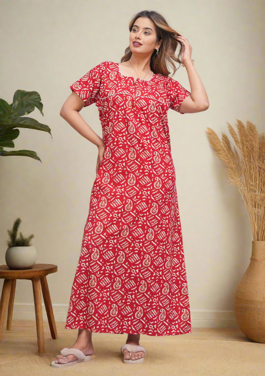 Long Cotton Nightgown – Lightweight and Modest