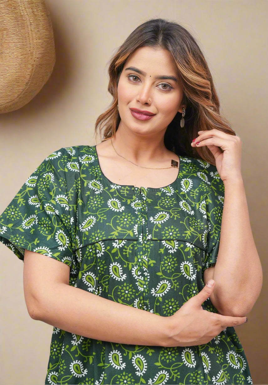 Monsoon-Friendly Cotton Nighty – Quick Dry Fabric