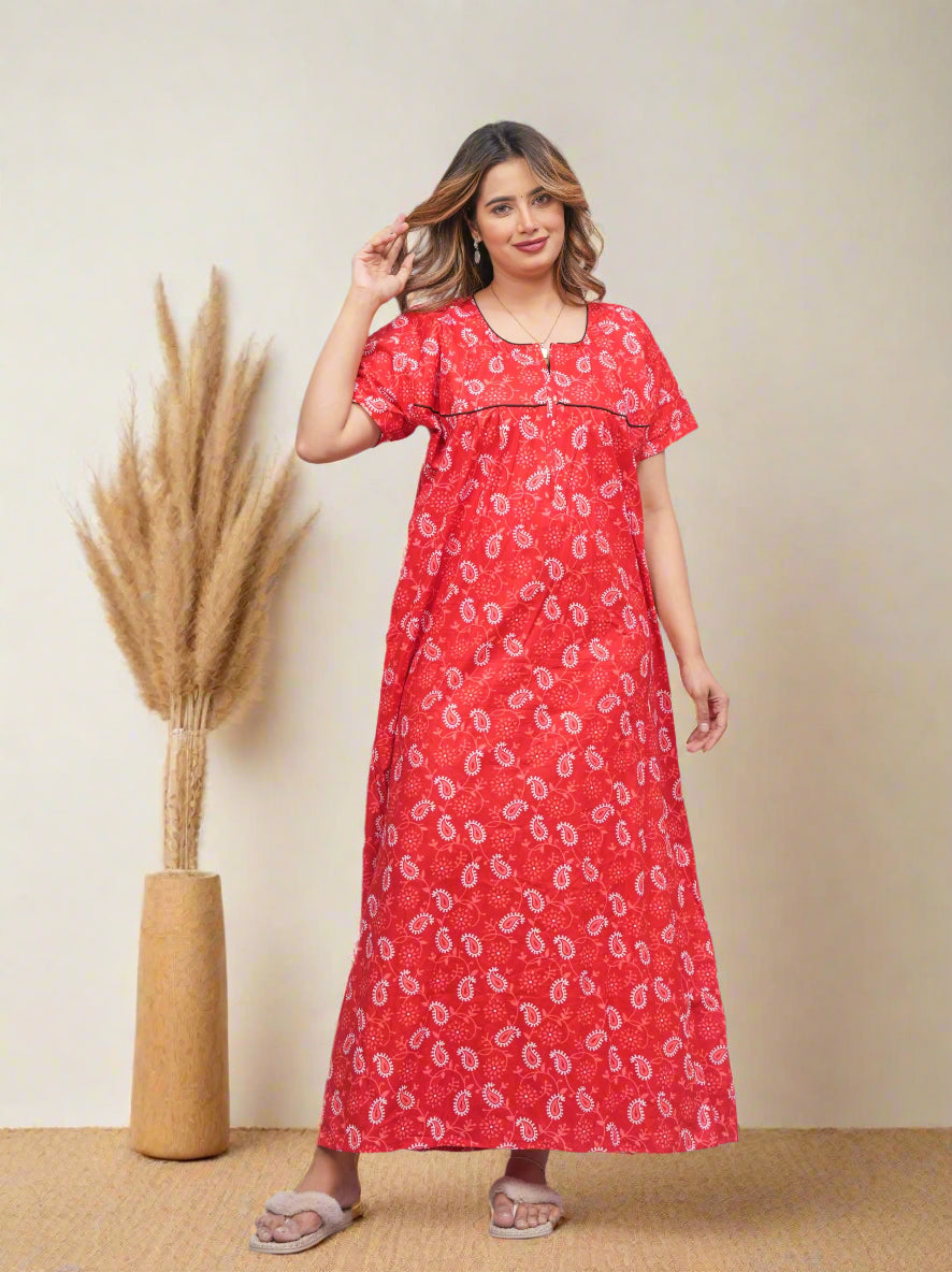 Travel-Friendly Cotton Nightdress – Easy to Pack & Wear