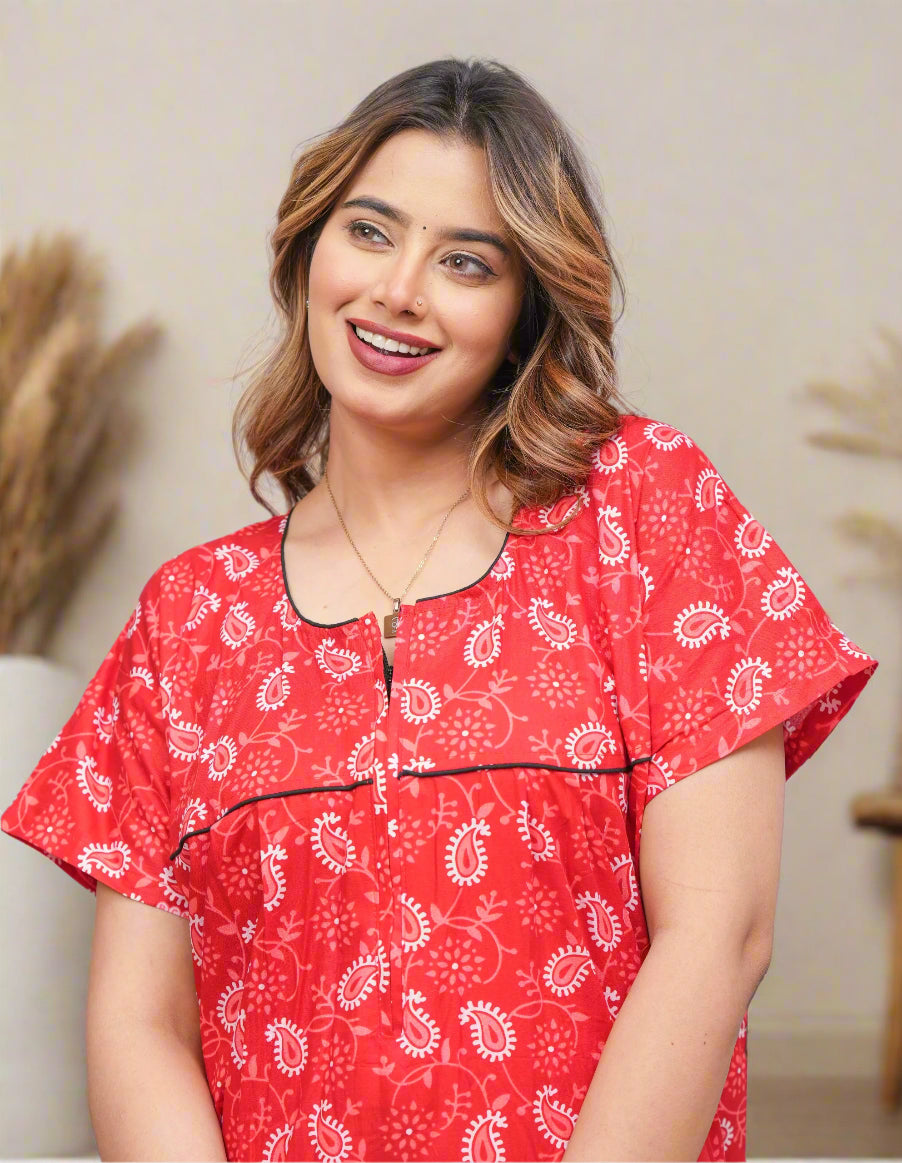 Travel-Friendly Cotton Nightdress – Easy to Pack & Wear