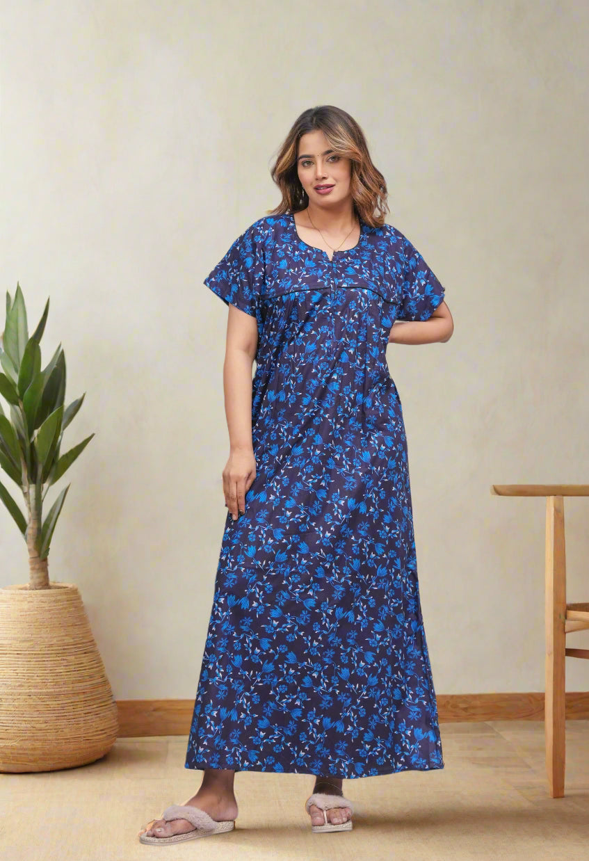 Cotton Nighty for New Moms – Comfy, Nursing-Friendly