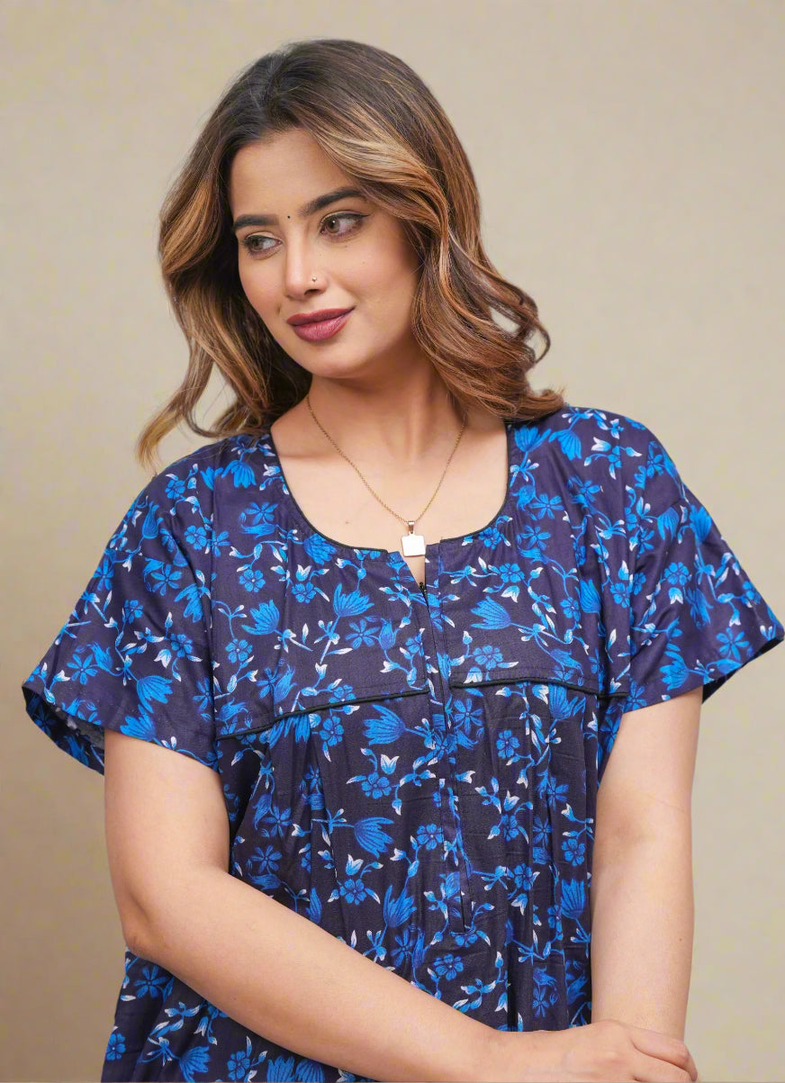 Cotton Nighty for New Moms – Comfy, Nursing-Friendly