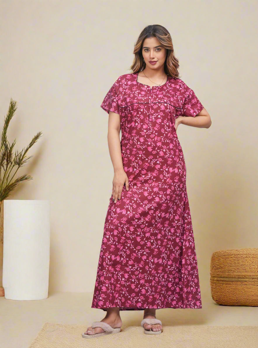 Designer Cotton Nighty for Women – Stylish Homewear