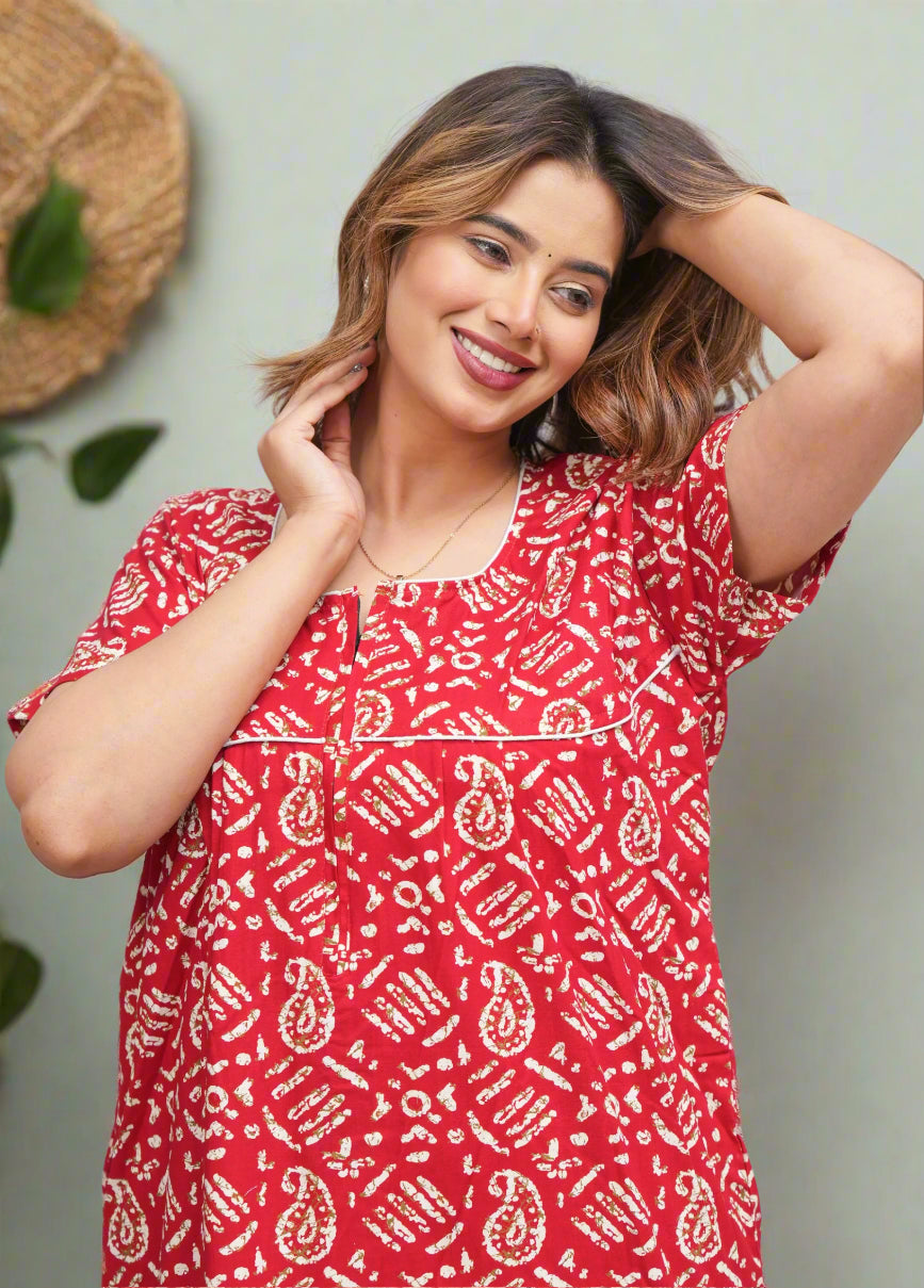 Long Cotton Nightgown – Lightweight and Modest
