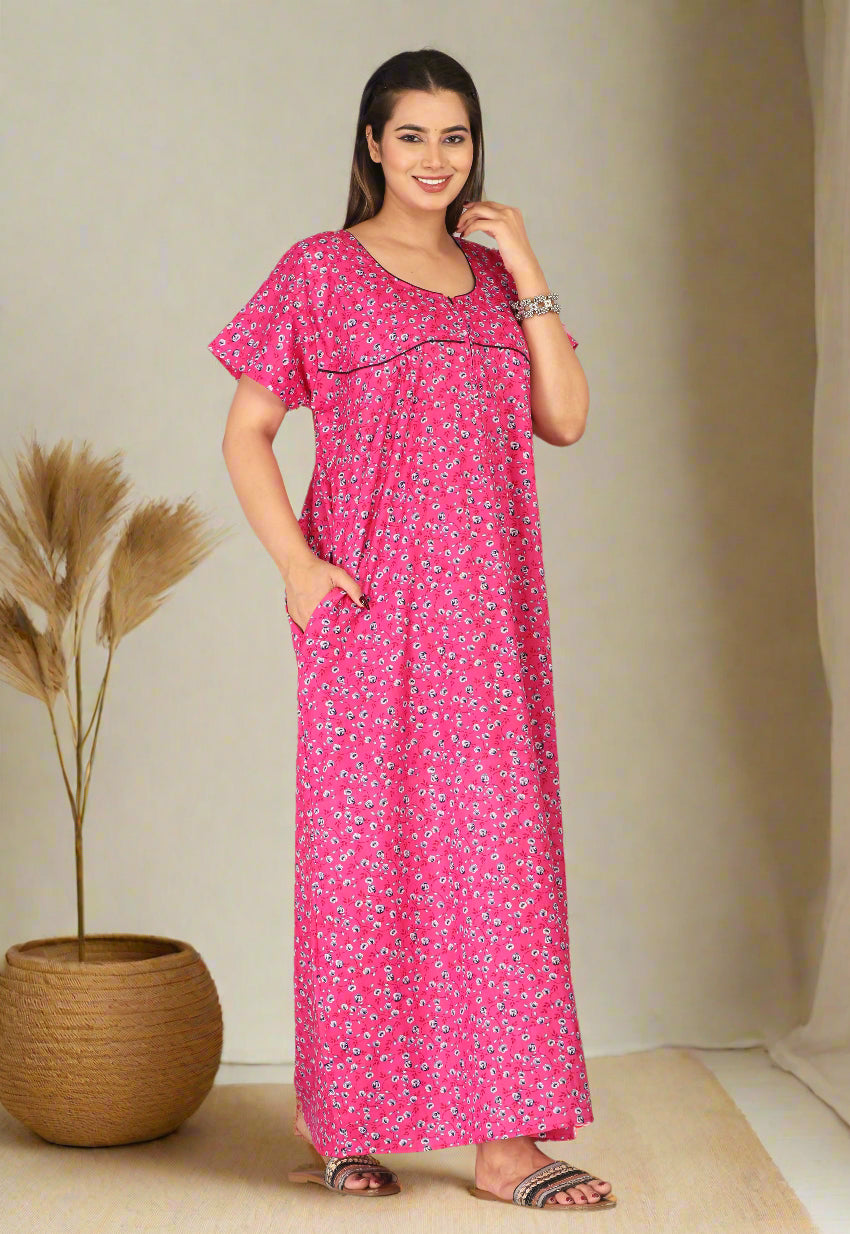 Lightweight Cotton Nighty for Women – Relaxed Fit