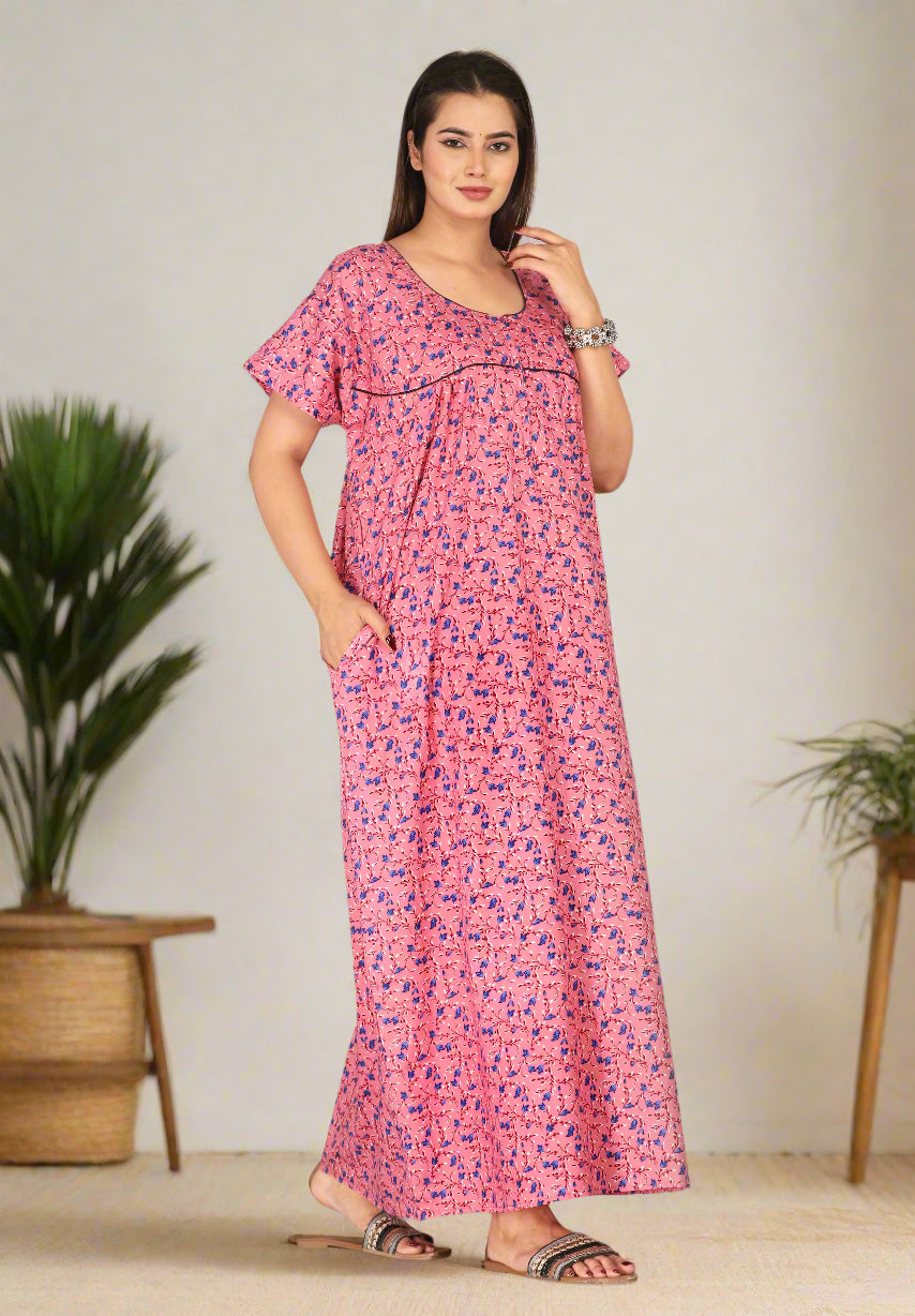 Classic Cotton Nighty for Women – Comfortable All-Night Fit