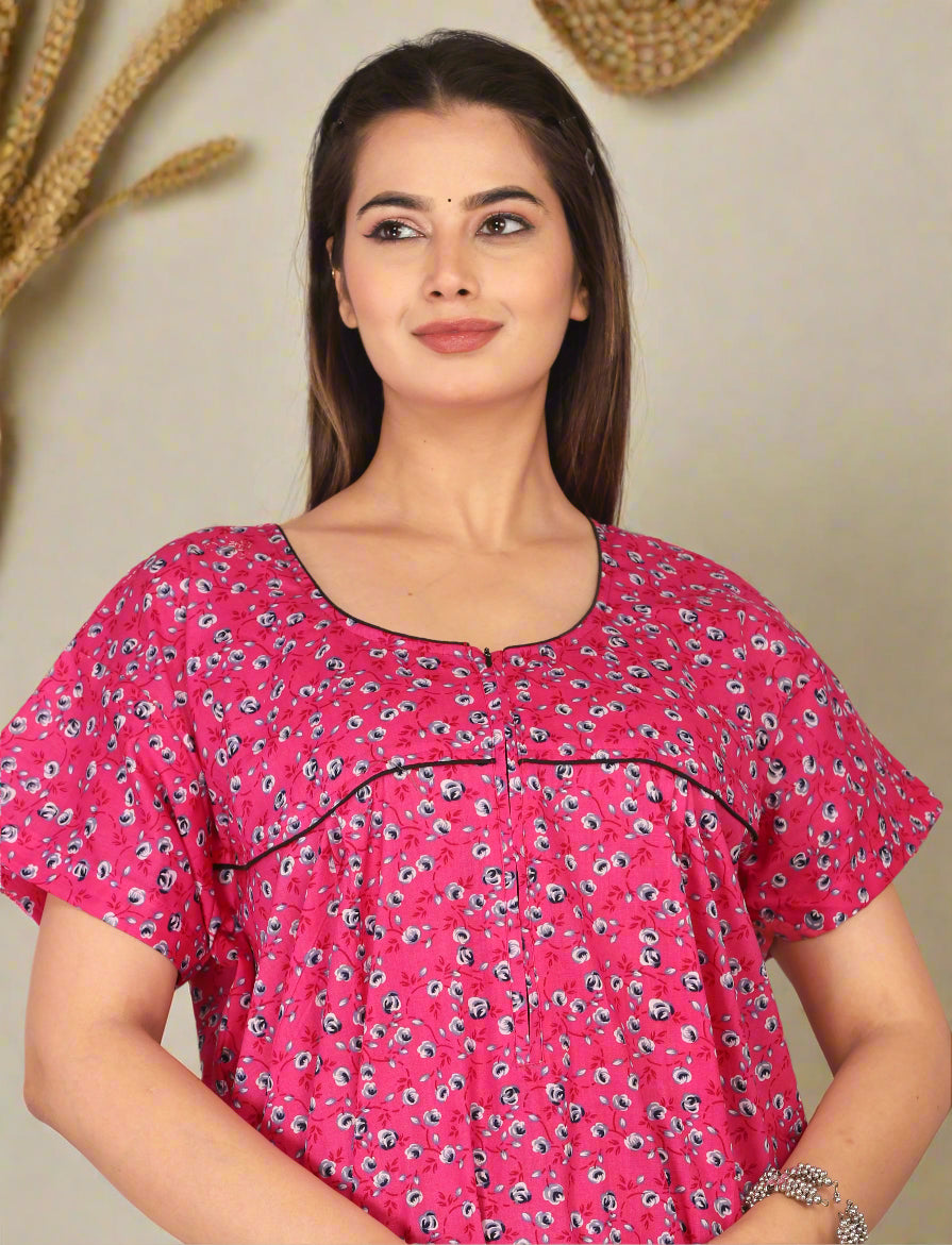 Lightweight Cotton Nighty for Women – Relaxed Fit