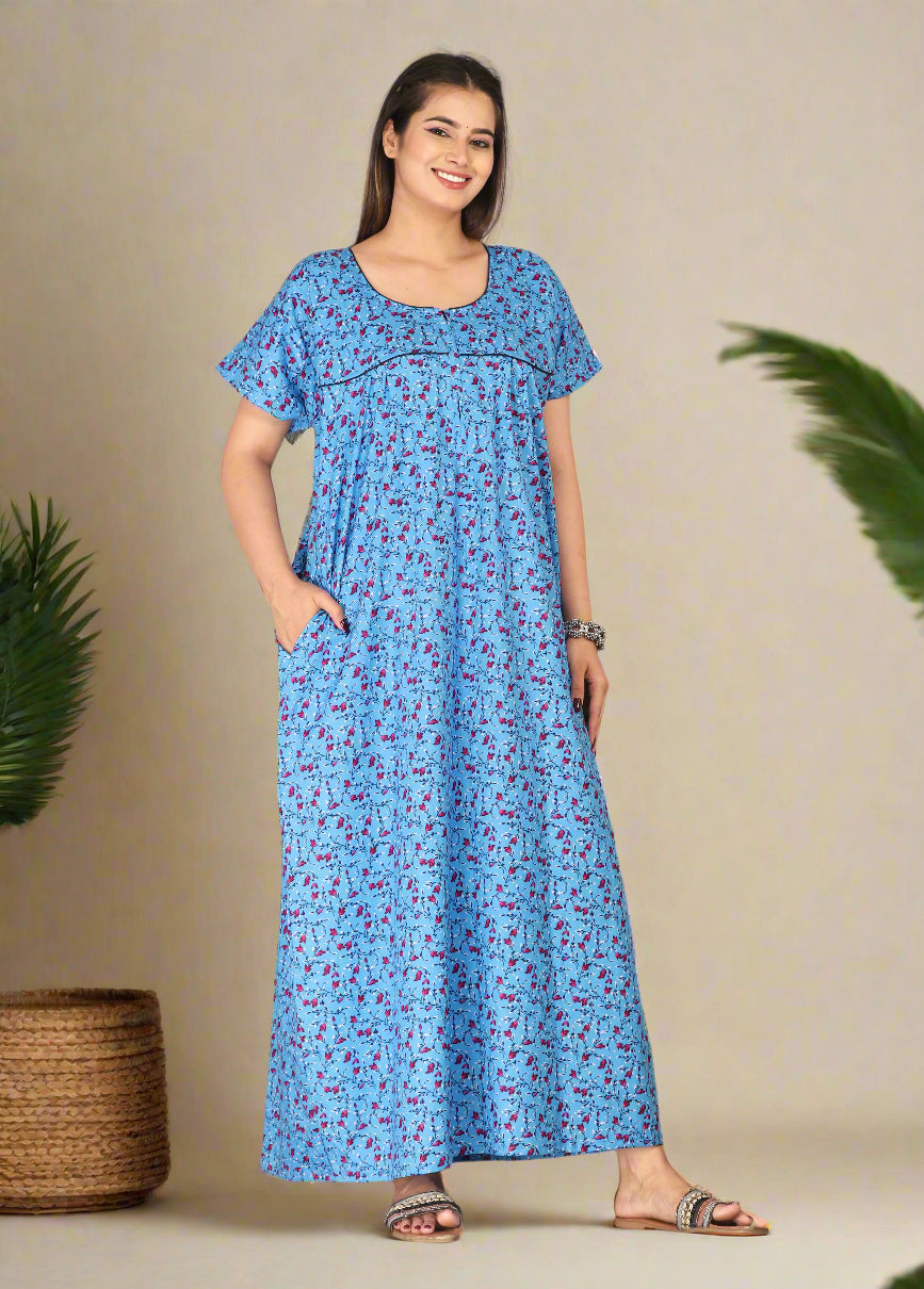 Pure Cotton Nighty for Women – Soft & Breathable Daily Wear